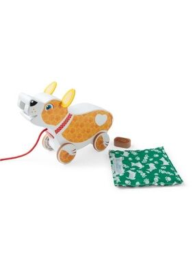 Melissa & Doug Pull-Along Corgi Toy - White, Orange, Red, Green